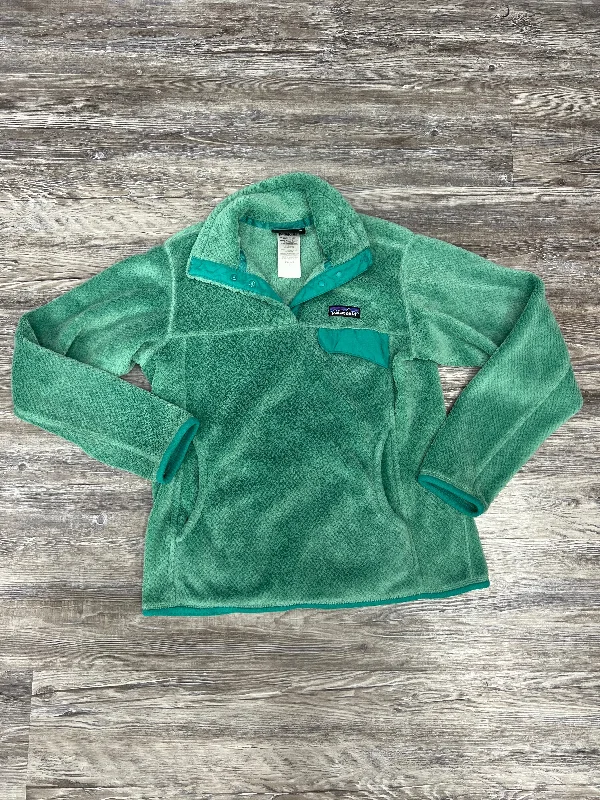 Sweatshirt Collar By Patagonia In Green, Size: S