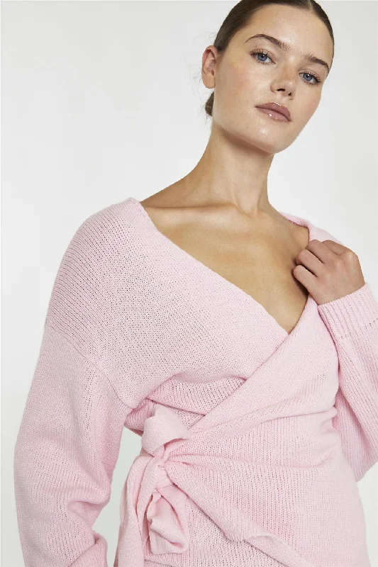 Pretty-Pink Wrap -Cardigan