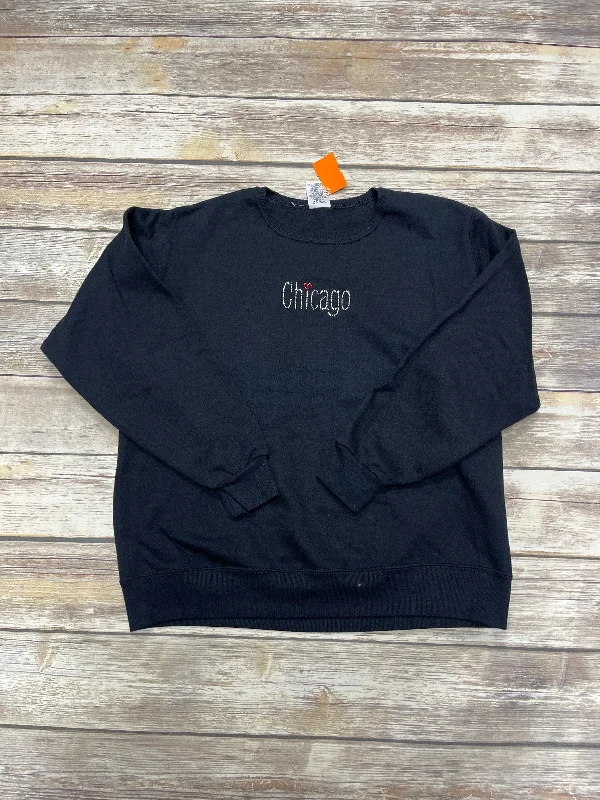 Sweatshirt Crewneck By Jerzees In Black, Size: L