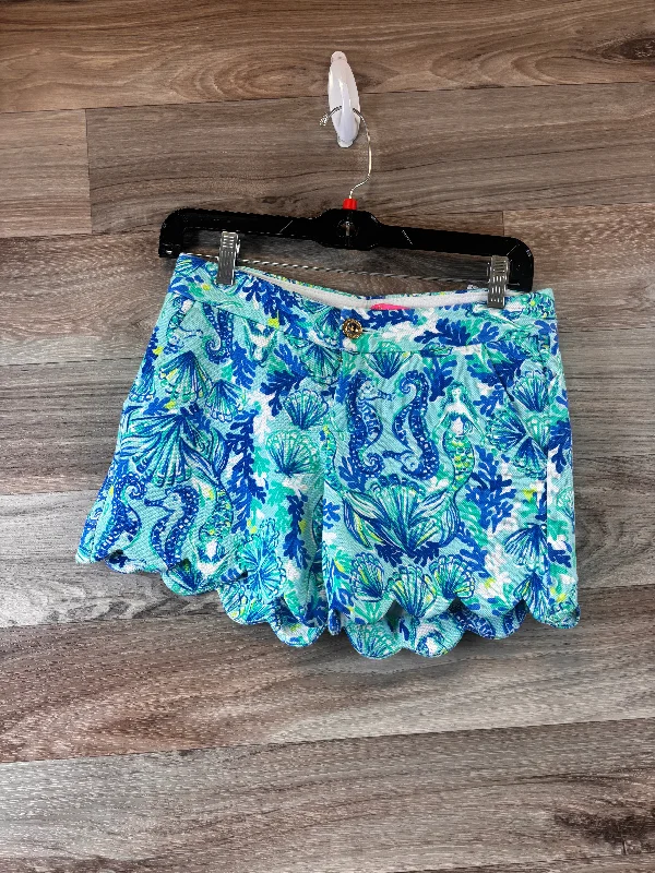 Blue & Green Shorts Designer Lilly Pulitzer, Size 0