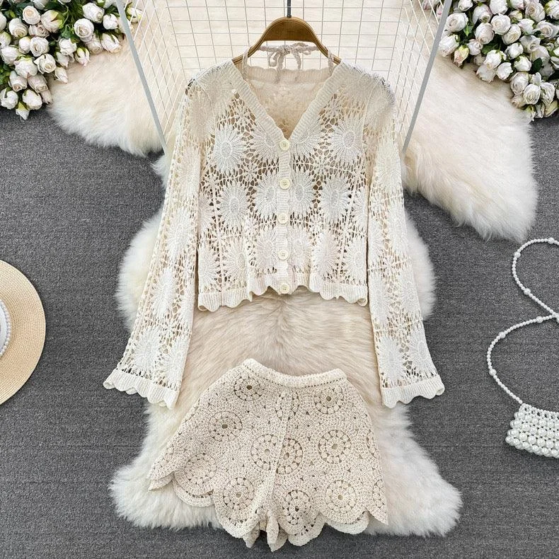 Jeremy 2 Piece Coord - Resortwear Set in Beige