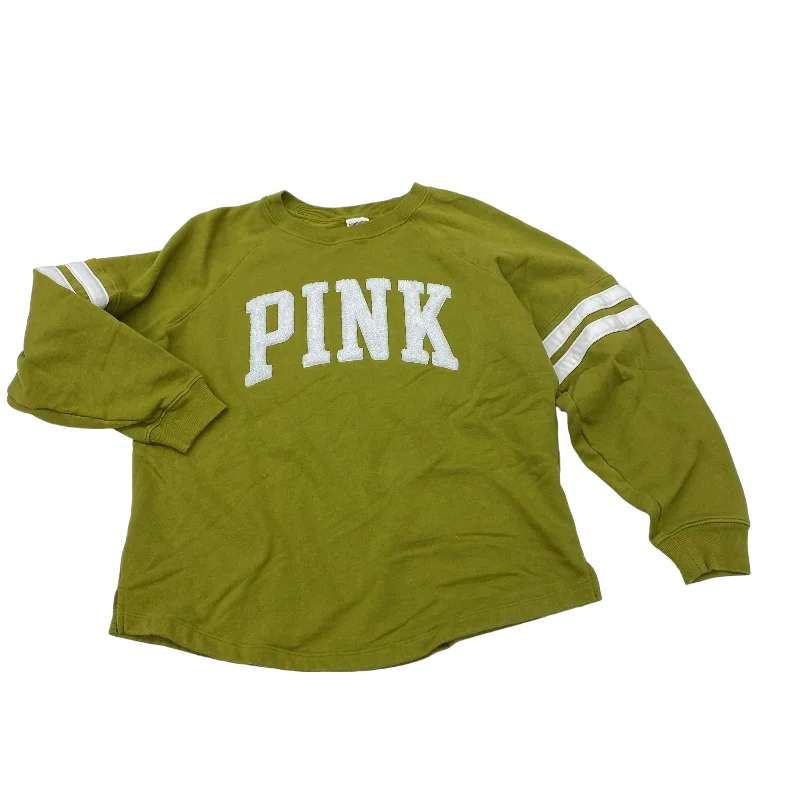 GREEN SWEATSHIRT CREWNECK by PINK Size:M