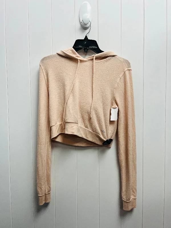 Athletic Sweatshirt Hoodie By Alo In Peach, Size: S