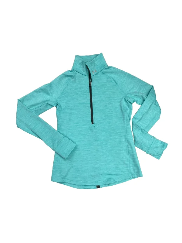 Athletic Sweatshirt Collar By Under Armour In Teal, Size: S