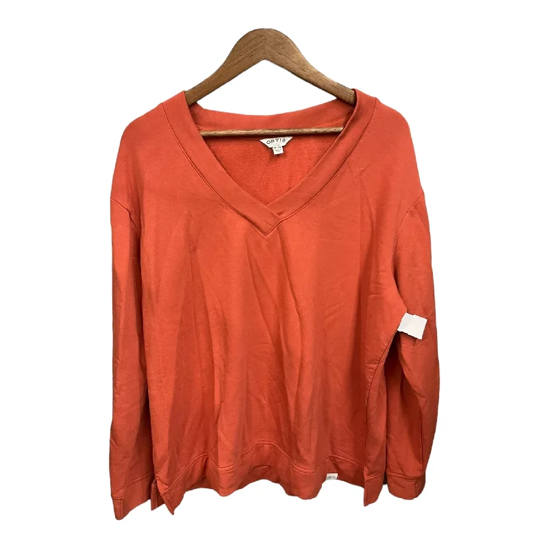 Sweatshirt Crewneck By Orvis In Orange, Size: Xl