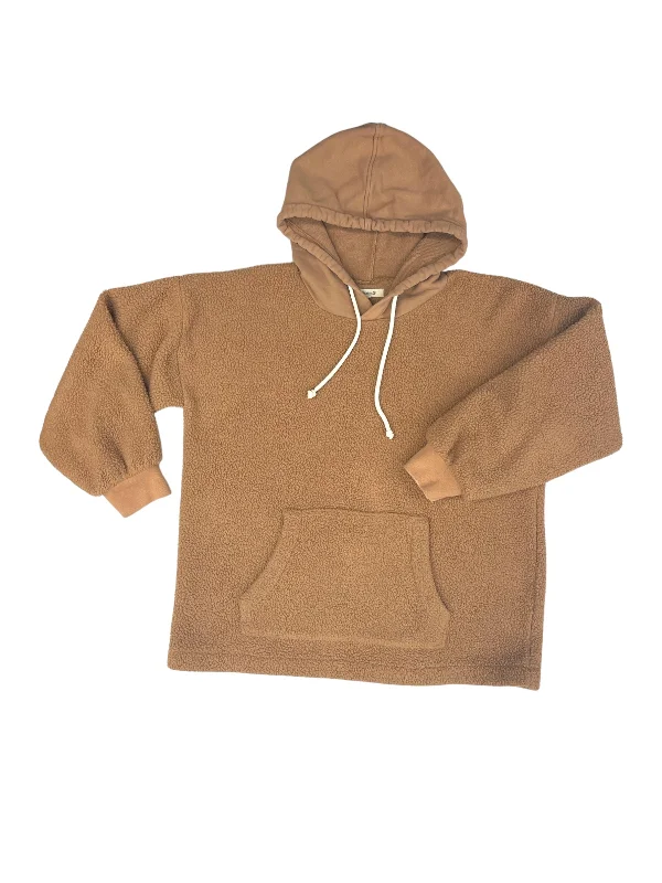 Sweatshirt Hoodie By Madewell In Brown, Size: M