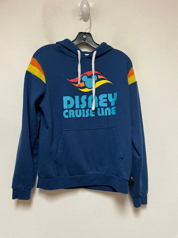 Sweatshirt Hoodie By Walt Disney In Blue, Size: S