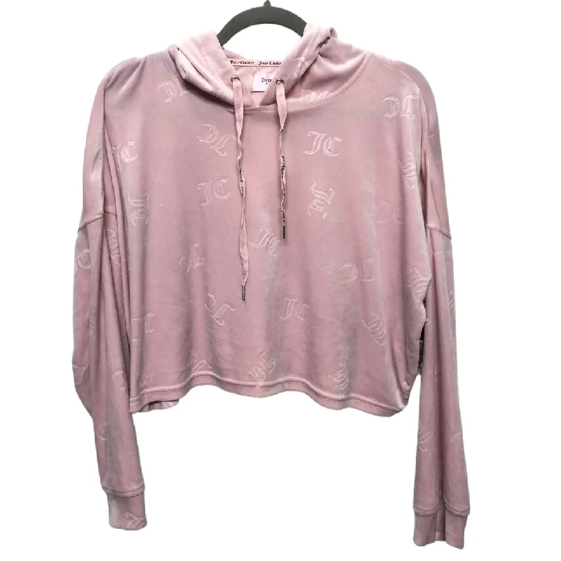 Sweatshirt Hoodie By Juicy Couture In Pink, Size: L