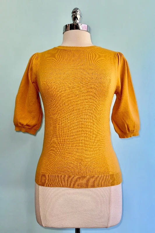 Mustard Short Sleeve Sweater by Tulip B.