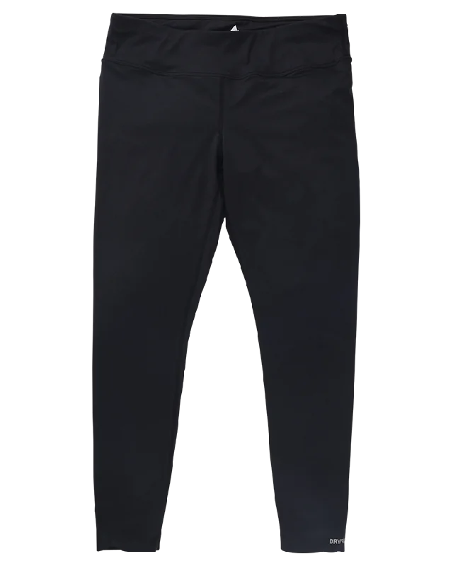 Burton Womens Midweight Base Layer Pants - True Black - 2023