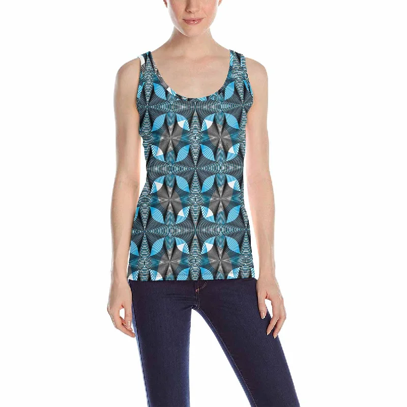 Women's Tank Top print with Colorful abstract illusive pattern