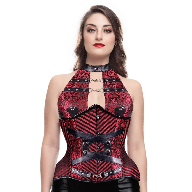 Sandra Gothic Punk Underbust Corset with Halter Bustier