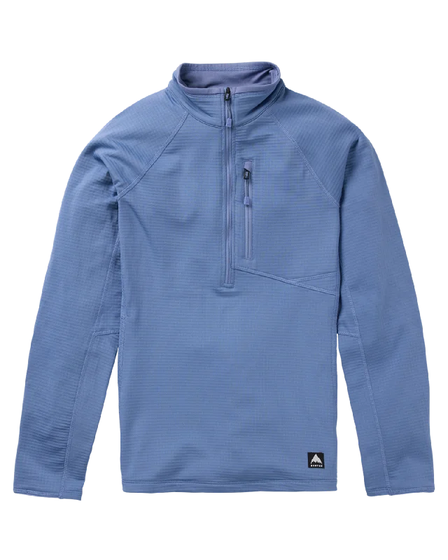 Burton Women's Stockrun Grid Half-Zip Fleece - Slate Blue