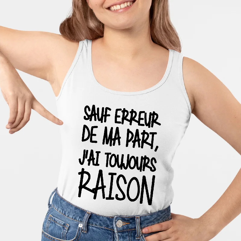 Débardeur Femme Sauf erreur j'ai raison