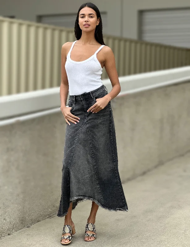 Selma Pieced Denim Maxi Skirt