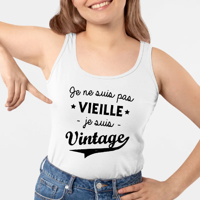 Débardeur Femme Je ne suis pas vieille je suis vintage