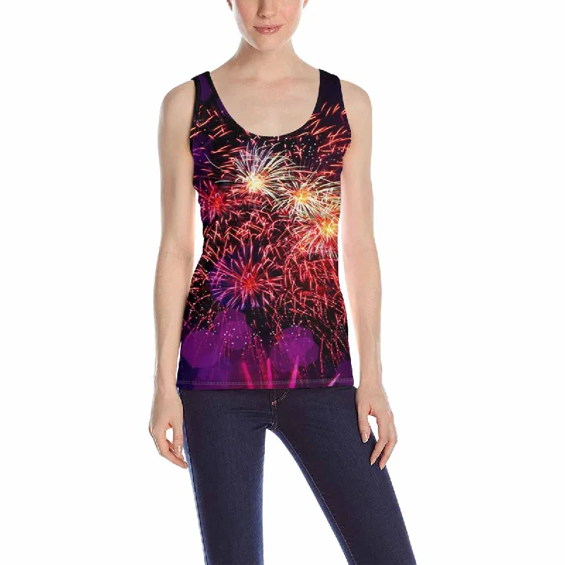 Women's Tank Top print with bright fireworks