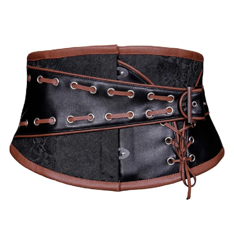 Talisha Steampunk Coffee Black Corset Belt