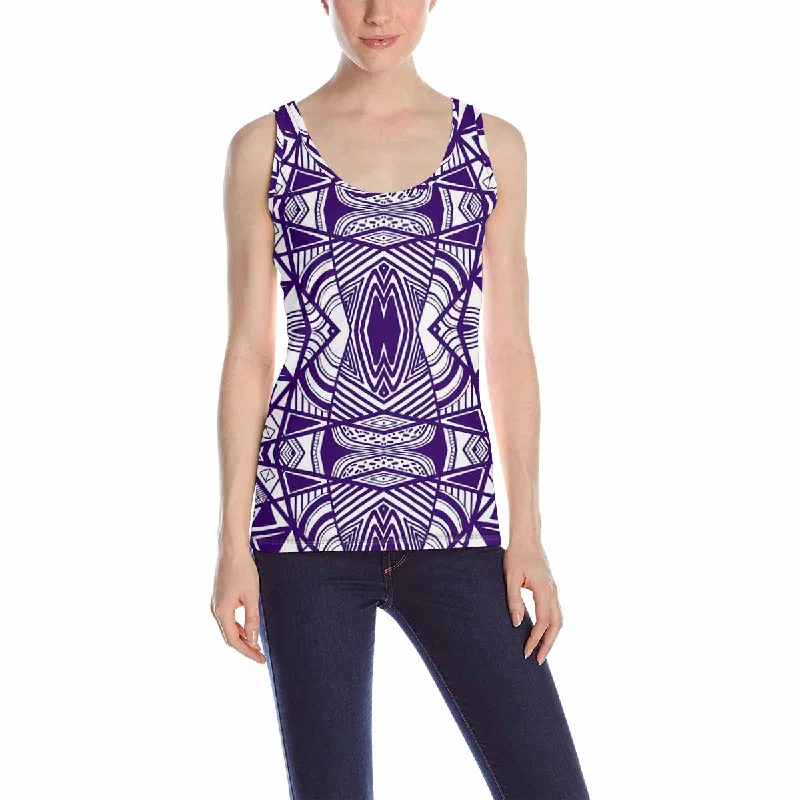 Women's Tank Top print with ethnic Geometric folklore pattern