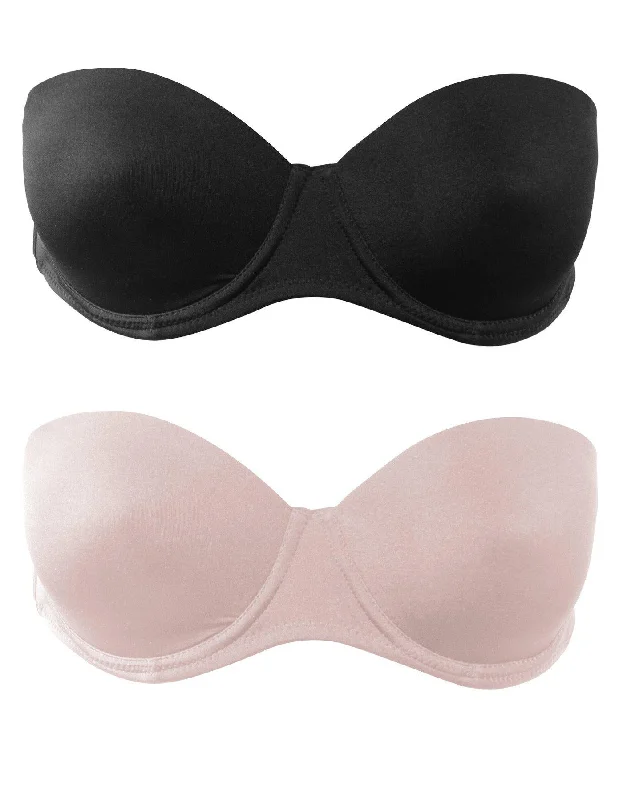 Emprella Bras for Women, 2-Pack Push Up Bra Padded Bras w/Adjustable Straps for Comfort