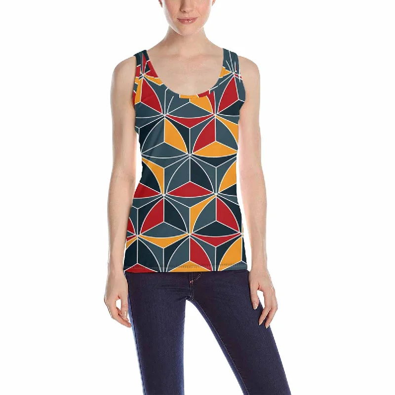 Women's Tank Top print with cubespattern