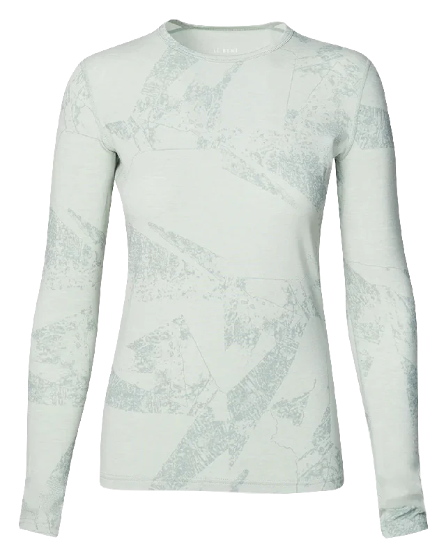 Le Bent Women's Fractal Lightweight Crew - Sea Foam