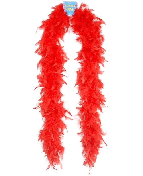 Lightweight Feather Boa - Red