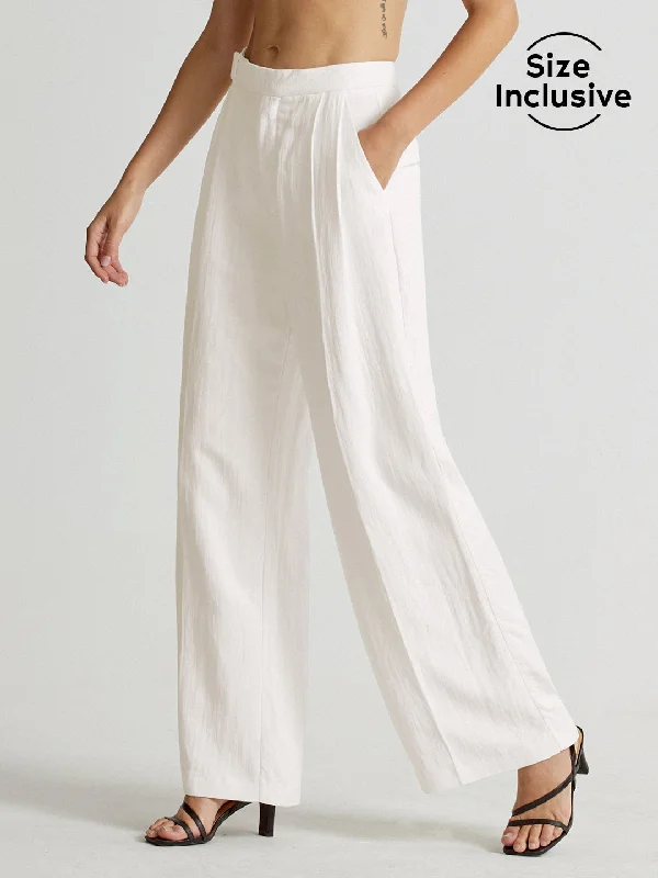 BerryBetty - High Waisted Wide Leg Linen Pants