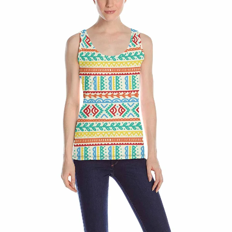 Women's Tank Top print with boho ethnic pattern