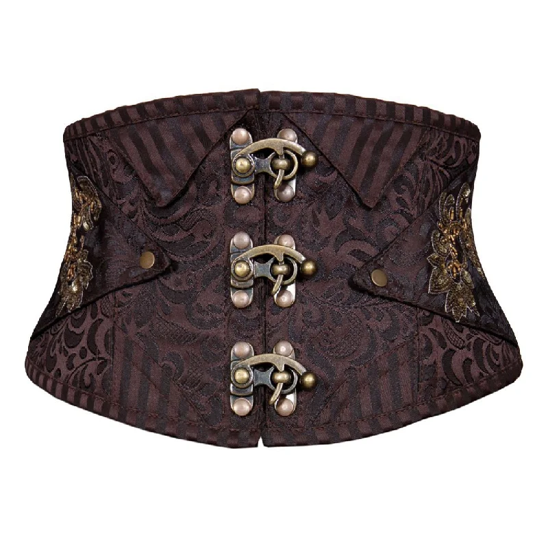 Ignacio Steampunk Corset Belt Coffee Black