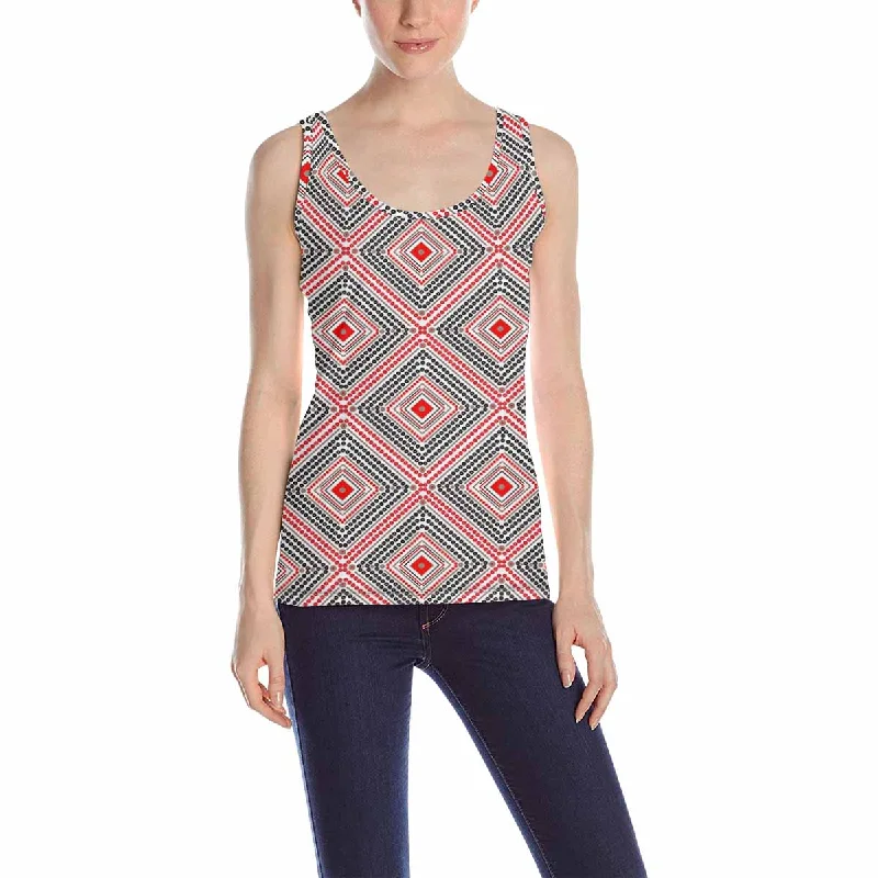 Women's Tank Top print with Tribal abstract pattern