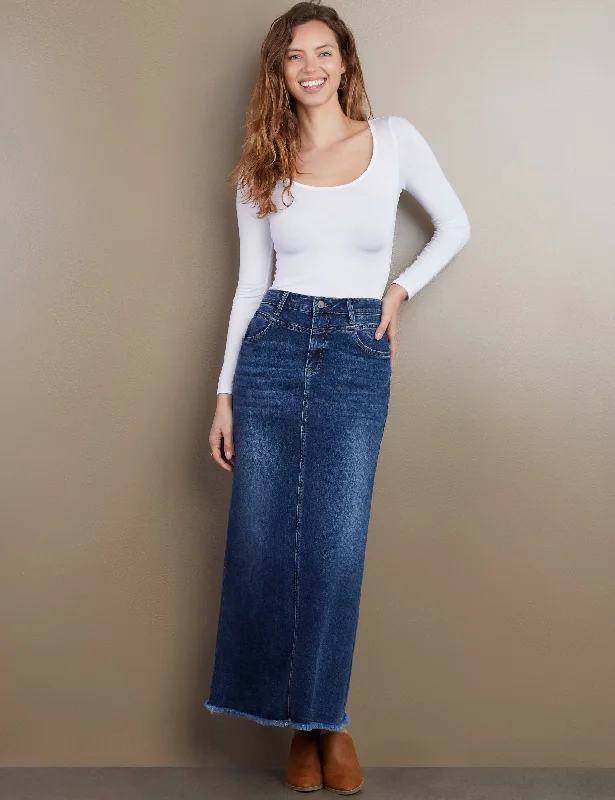 The Lowdown Denim Maxi Skirt