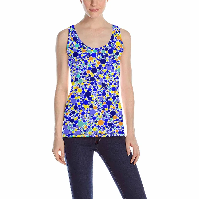 Women's Tank Top print with small colorful circles