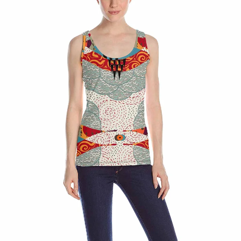 Women's Tank Top print with Abstract Modern style pattern