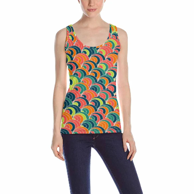 Women's Tank Top print with Contrast shell pattern