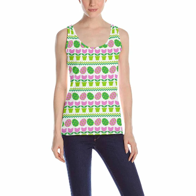 Women's Tank Top print with cute Easter egg