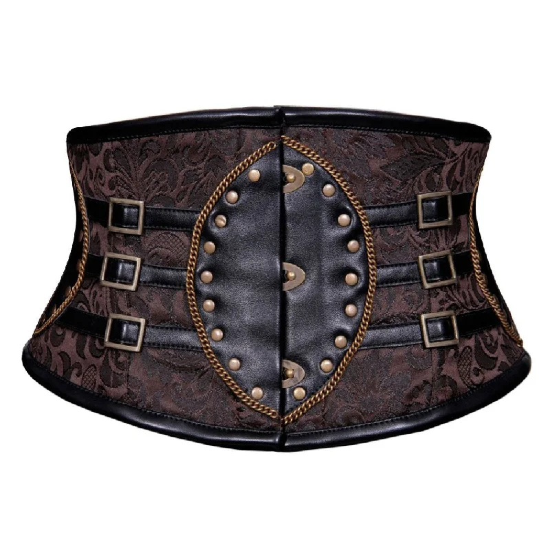 Sanaa Coffee Black Steampunk Corset Belt