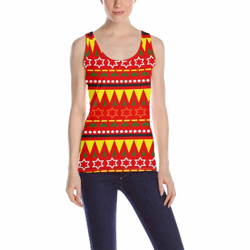 Women's Tank Top print with bright Ethnic pattern