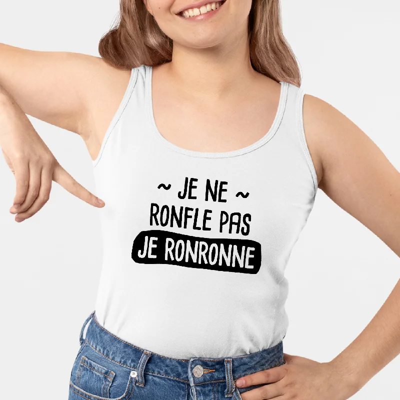 Débardeur Femme Je ne ronfle pas je ronronne