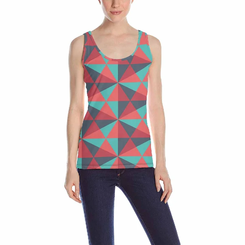 Women's Tank Top print with colorful geometry pattern