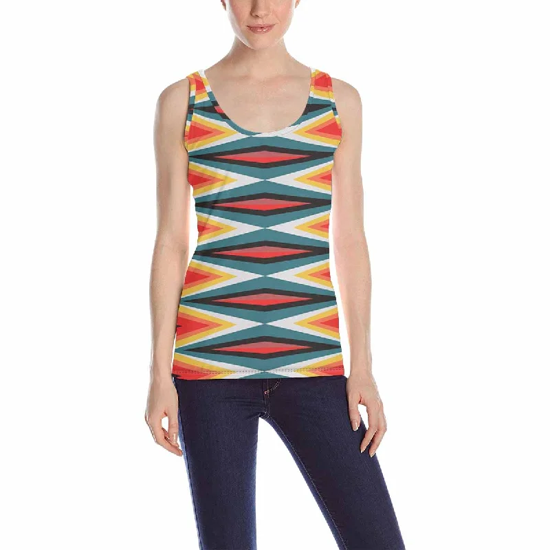 Women's Tank Top print with Geometric stripes