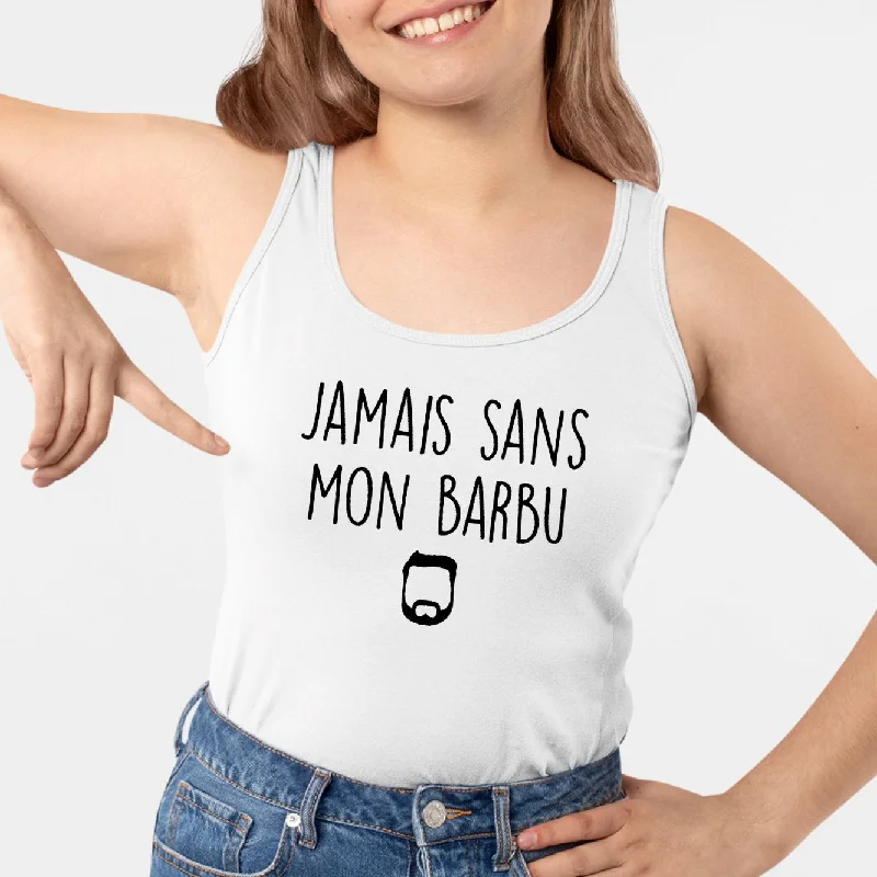 Débardeur Femme Jamais sans mon barbu