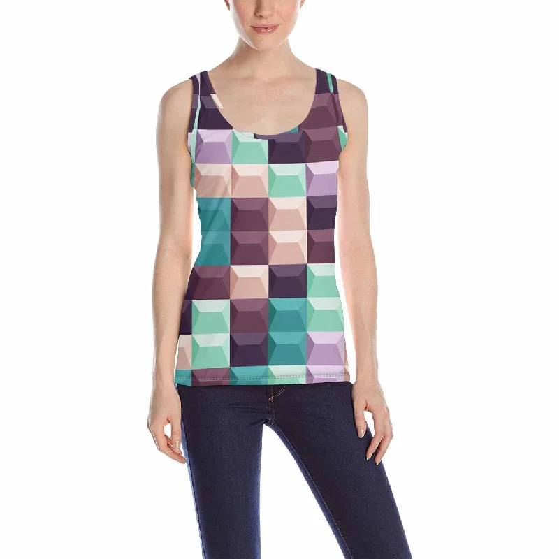 Women's Tank Top print with Geometric modern pattern