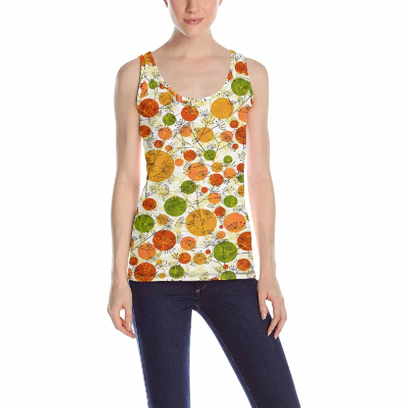 Women's Tank Top print with Abstract floral pattern