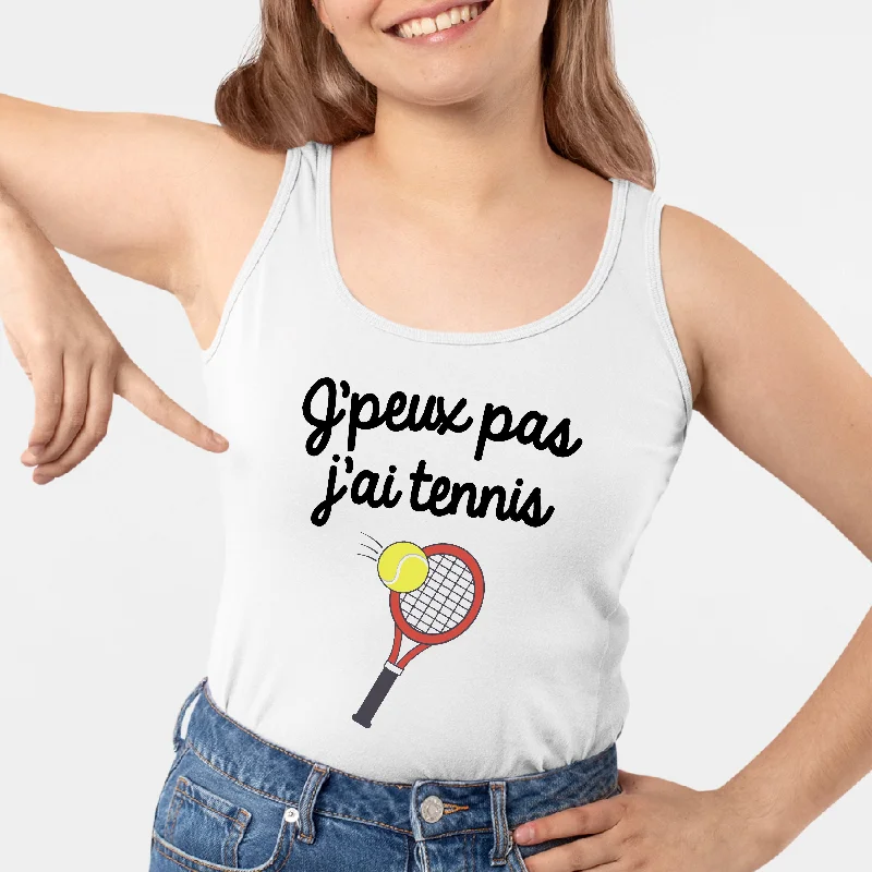 Débardeur Femme J'peux pas j'ai tennis