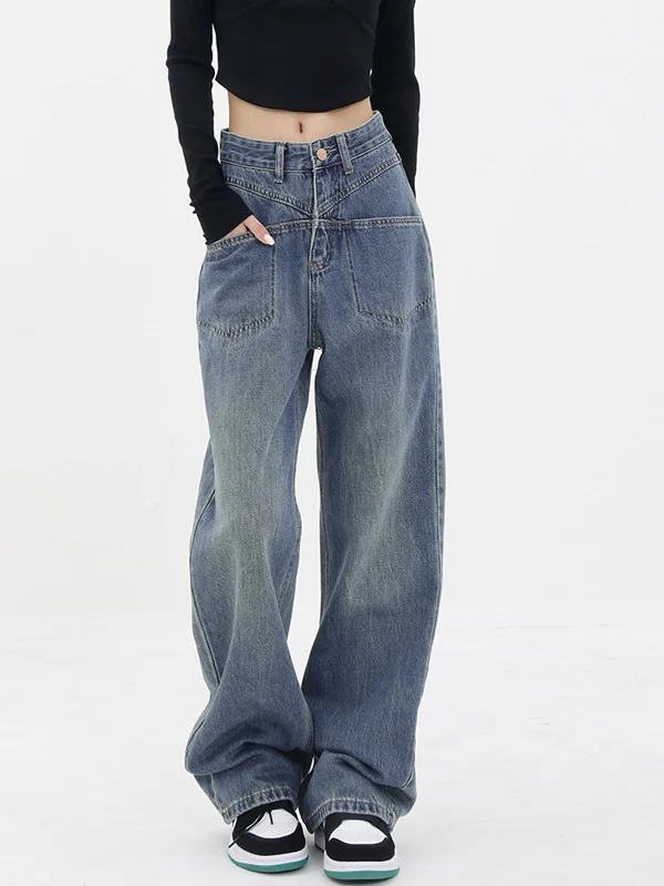 BerryBetty - Baddie Baggy Wide Leg Boyfriend Jeans