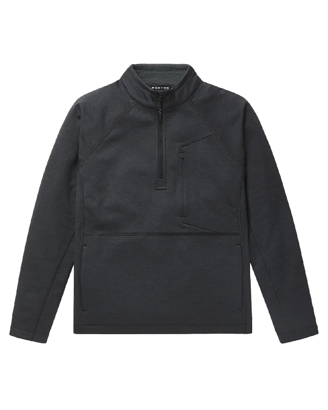 Burton Women's Multipath Grid Quarter-Zip Fleece - True Black