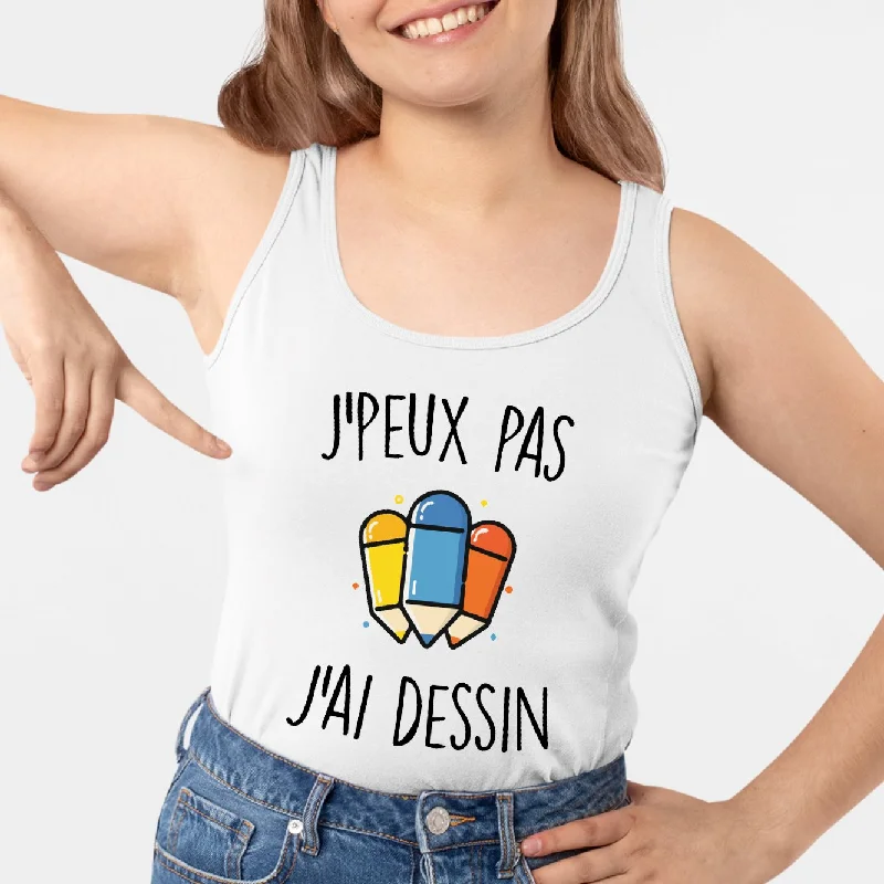 Débardeur Femme J'peux pas j'ai dessin