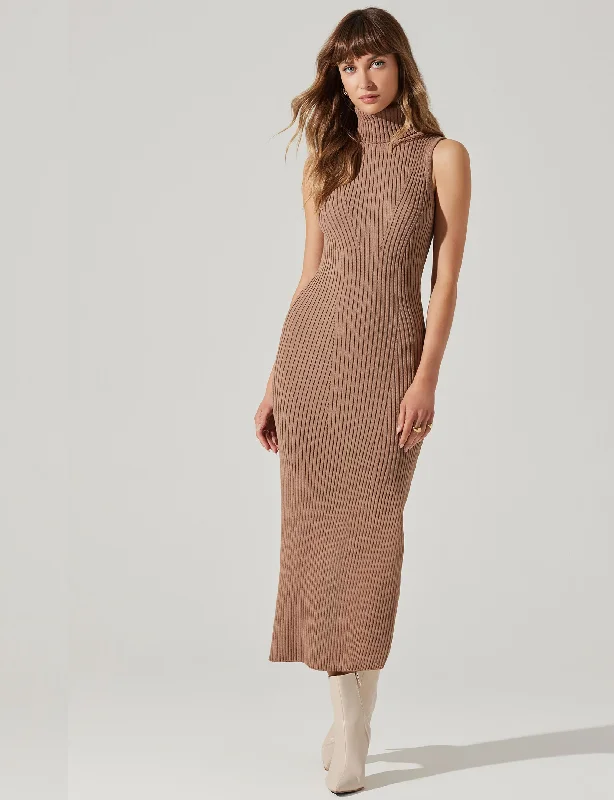 Channary Sweater Dress, Chestnut