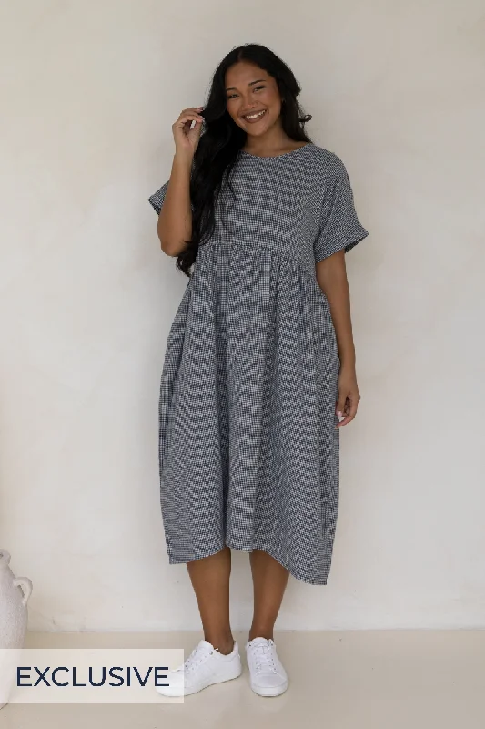 Darcy Dress | Black and White Check